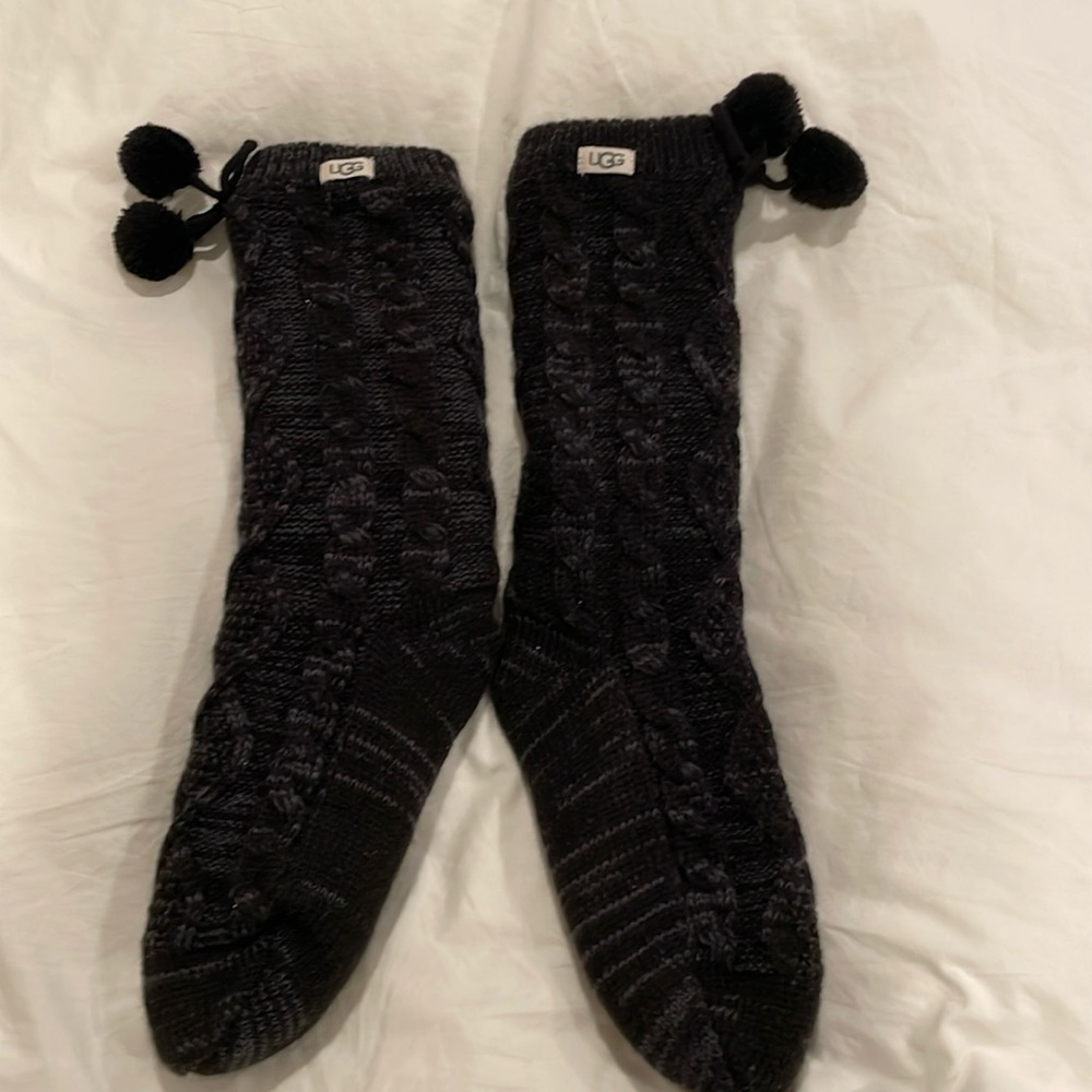 Ugg Pompom Fleece Lined Socks